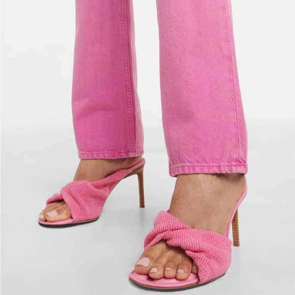 JACQUEMUS Barbie Pink Sandals with Twist Detail- NEW - Picture 6 of 7